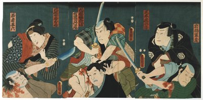 劇場シーン、1844 作： Utagawa Kunisada