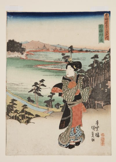 石薬師の図」（カラー木版画 作： Utagawa Kunisada