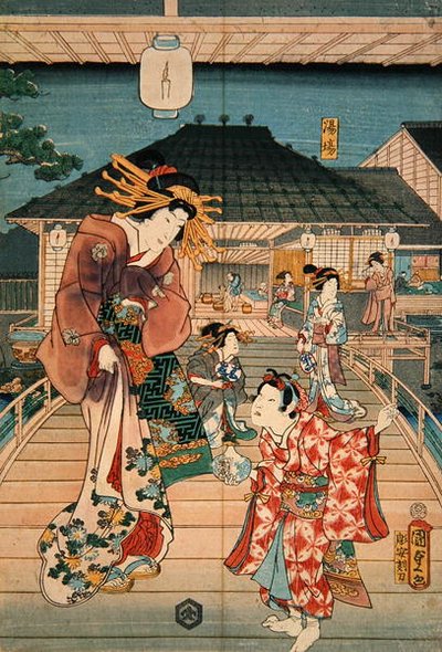 売春宿の風景 作： Utagawa Kunisada II