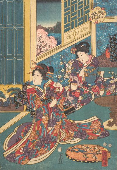 Fぉウェr おf 証 証 の 花、 1853。 作： Utagawa Kuniteru
