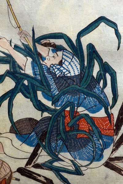 釣人・海老に赤貝 シリーズ 洒落た影絵（そのおもかげほうどう うつひえ） 1848年頃 作： Utagawa Kuniyoshi