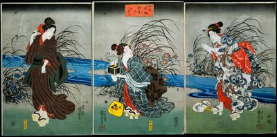 納涼の蛍」シリーズ。四季遊覧（1845～1846年頃 作： Utagawa Kuniyoshi