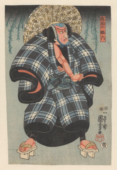 Daroku no Daraku near willow branches 作： Utagawa Kuniyoshi
