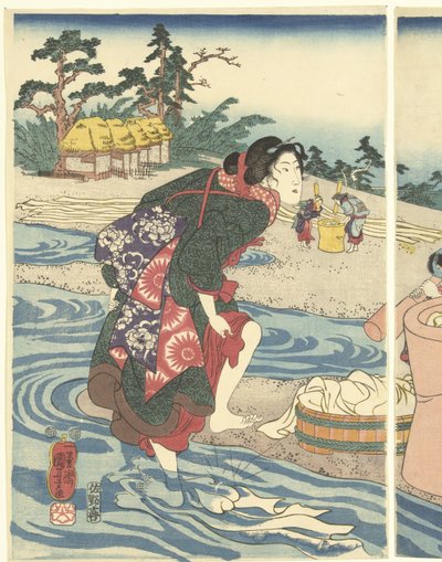 D エコー サービング タ マリ VIE リンのプロ ヴィンチ エム USA は 作： Utagawa Kuniyoshi
