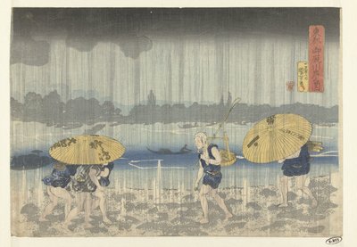 東都御嶽川岸 ととおんまがしの図 作： Utagawa Kuniyoshi