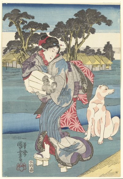 摂津国土肥多摩川 作： Utagawa Kuniyoshi