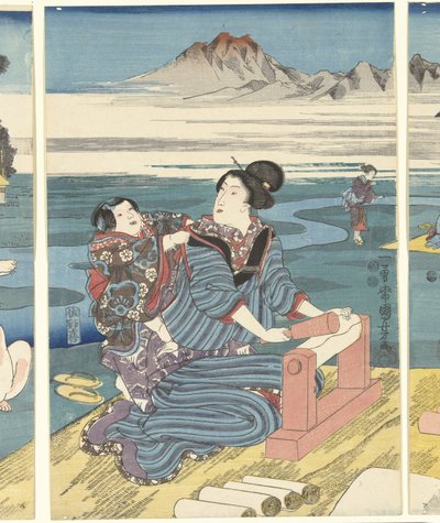 摂津国土肥多摩川 作： Utagawa Kuniyoshi