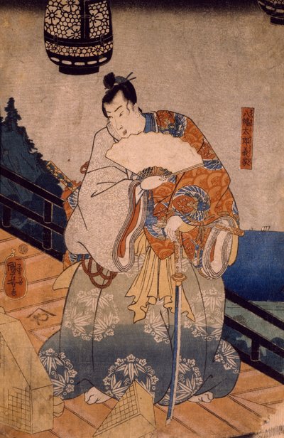 歌川国芳の「八幡太郎義家」。 作： Utagawa Kuniyoshi
