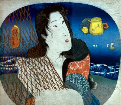 海辺の宝石（なぎさのたま） 1836年頃 作： Utagawa Kuniyoshi