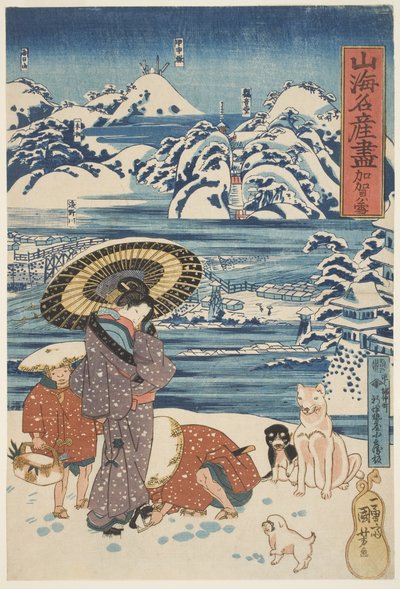 加賀：結城 1833年頃 （木版画、墨、彩色、紙） 作： Utagawa Kuniyoshi
