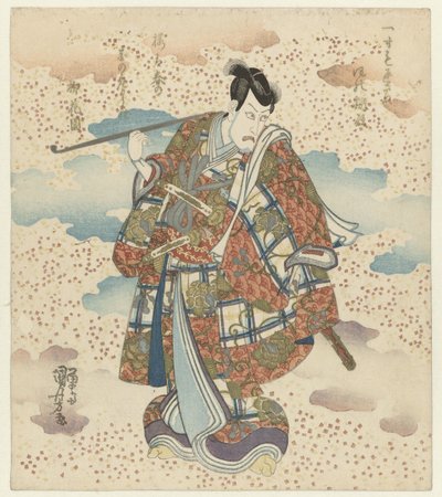 長いパイプを持つ男 作： Utagawa Kuniyoshi