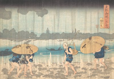 御厩がし 員 江戸、 １８３０ー４４。 作： Utagawa Kuniyoshi