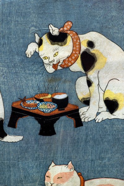 猫が描いた箴言（たとえずくしのうち） 1852年頃 作： Utagawa Kuniyoshi