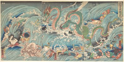 竜王の宮殿から盗まれた宝珠を取り戻す 作： 歌川国芳