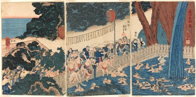 雄山の呂弁の滝（おおやまろべんのたき） 作： Utagawa Kuniyoshi