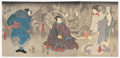 怪談の一場面：岡崎の猫鬼、7ヶ月目 作： Utagawa Kuniyoshi