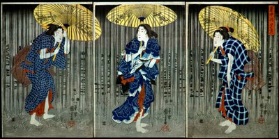 暑中見舞い（松竹の湯立） 1849年頃～1851年頃 作： Utagawa Kuniyoshi