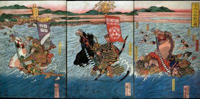 宇治川合戦の図（1831-32年頃 作： Utagawa Kuniyoshi