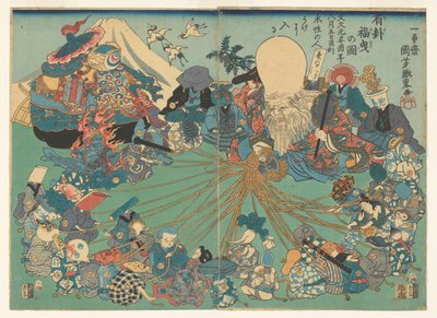 正しい宝くじを引く 作： Utagawa Kuniyoshi