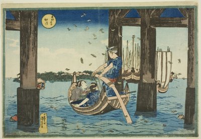 「東都名所」より佃島（佃島） 作： Utagawa Kuniyoshi
