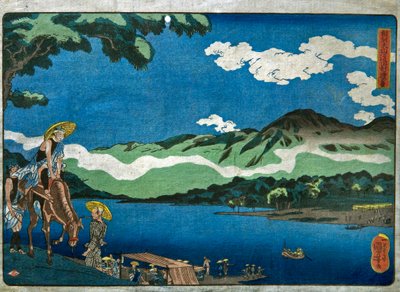 相州大山道・田村の渡しの景色（相州大山道・田村の渡しの景色 作： Utagawa Kuniyoshi