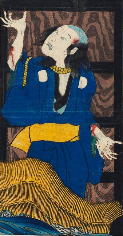木版画 四谷怪談 お岩と田宮伊右衛門の物語 作： 歌川国芳