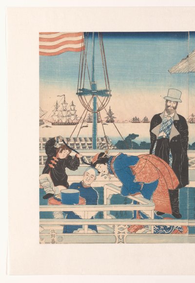 横浜のアメリカ商社 作： Utagawa Sadahide