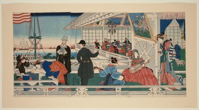あん アメリカン めｒカンチェ 部位ｌヂンｇ 員 横浜 （横浜 偉人 所管 の 図） 作： Utagawa Sadahide