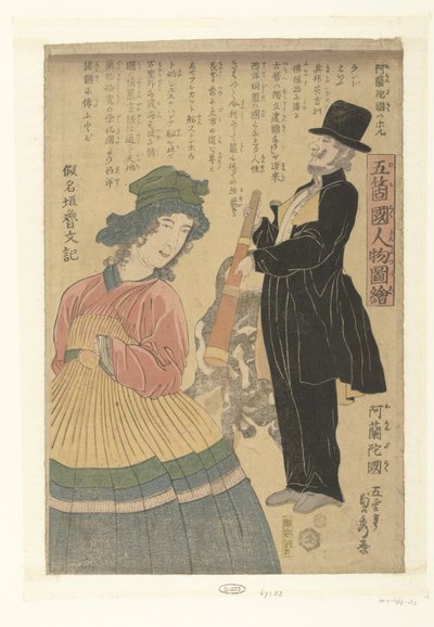 オランダ オランダコク（オブジェクトのタイトル） 5カ国の人物像（連載タイトル） 護国人物図会 作： Utagawa Sadahide
