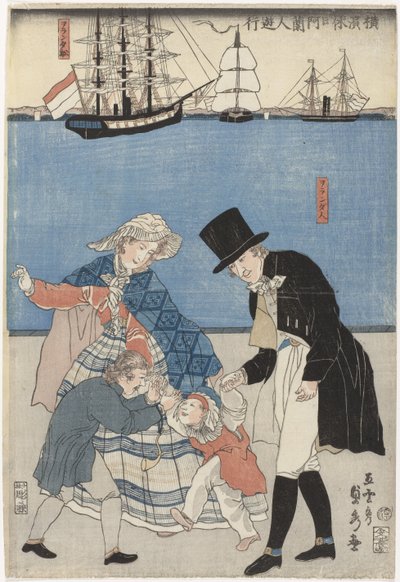 横浜で休日を過ごすオランダ人 ヨコハマ弓術オランダ人ユウコ（連載タイトル） 作： Utagawa Sadahide