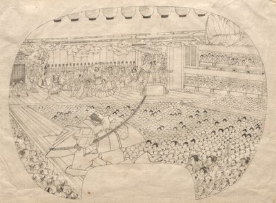 歌舞伎座の内部。 作： Utagawa Sadahide