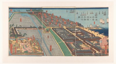 横浜の本町地区と宮崎地区の概要 作： Utagawa Sadahide