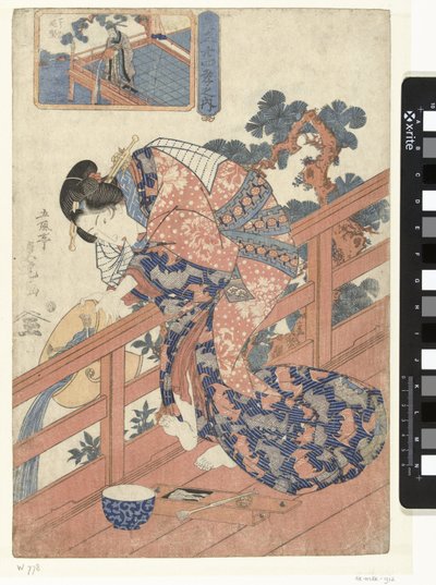 花魁と皇帝拳 子供のような従順の24の例のパロディ（シリーズタイトル） みたてにじゅうしこのうち 作： Utagawa Sadatora