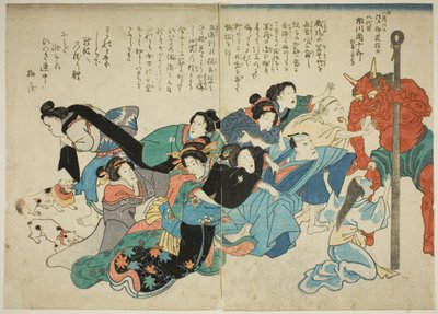 八代目市川團十郎の死 作： Utagawa School