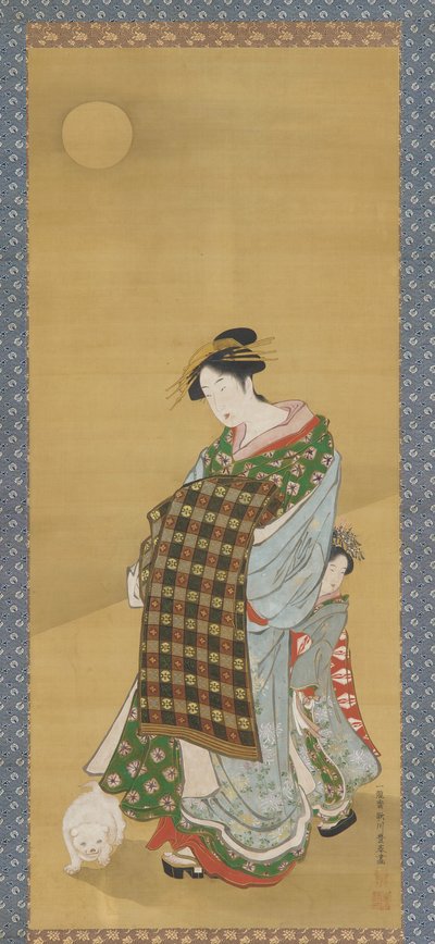 花魁と付き添い、1735～1868年。 作： Utagawa Toyoharu