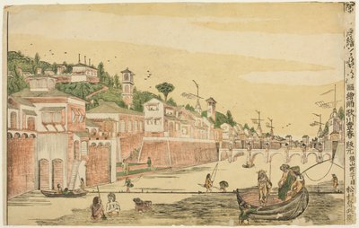 「オランダ浮絵」シリーズより 千鳥の図 作： Utagawa Toyoharu
