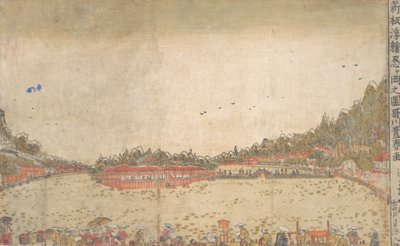 パースペクティブプリント。不忍池。 作： Utagawa Toyoharu