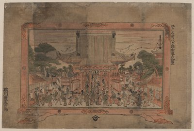 浅草の寺院、金流山浅草寺の将来の版画 作： Utagawa Toyoharu