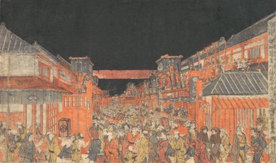 酒井著 吹き矢著 顔見世 芳梅 の 図、 か。 １７８０。 作： Utagawa Toyoharu