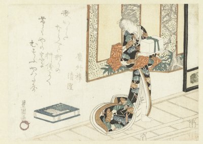 木箱を運ぶ女性 作： Utagawa Toyokuni (I)
