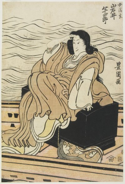 女の清玄に扮する岩井半四郎 作： 歌川豊国
