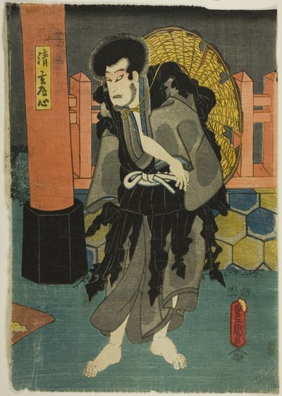 花舞台「花舞台番雀曽我」清玄同心役 作： Utagawa Toyokuni I