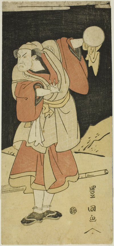 ドラマのワンシーンを演じる俳優 作： Utagawa Toyokuni I