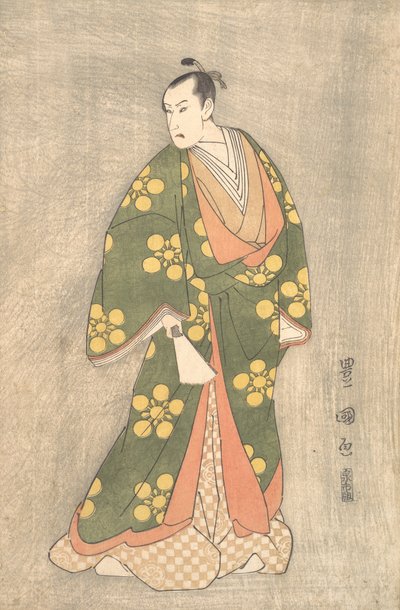 菅原道真に扮した三代目坂東彦三郎、1796年頃。 作： Utagawa Toyokuni I