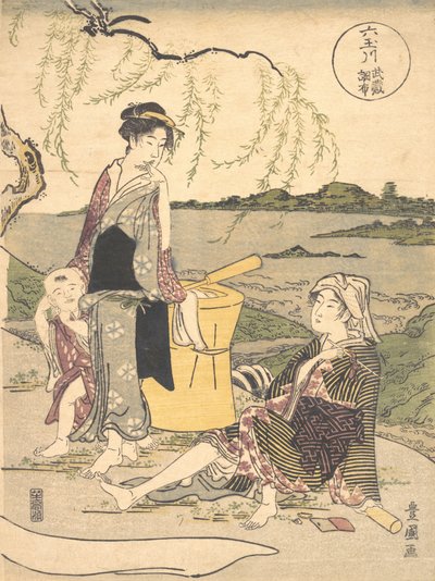 チョフ の 多摩川、 か。 １７８９。 作： Utagawa Toyokuni I