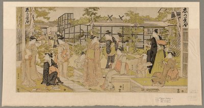 カチョ 茶屋 作： Utagawa Toyokuni I