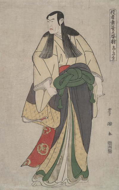 松本カシラ？ IV (K?raiya) : 舞台上の役者の絵 作： Utagawa Toyokuni I