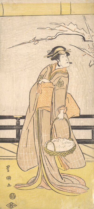 女装した中山富三郎 1790年頃～1825年頃 作： Utagawa Toyokuni I