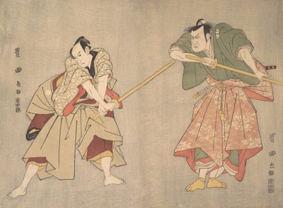 正体不明のドラマのシーン、1800年頃 作： Utagawa Toyokuni I