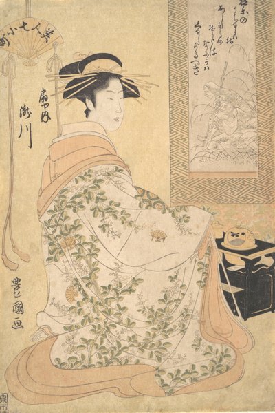 扇屋遊楽館の滝川、19世紀初頭。 作： Utagawa Toyokuni I